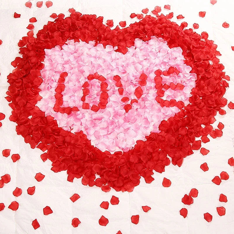 5000/100pcs Artificial Fake Rose Petals Colorful Simulation Silk Rose Petal for Valentines Day Wedding Party Romantic Decoration