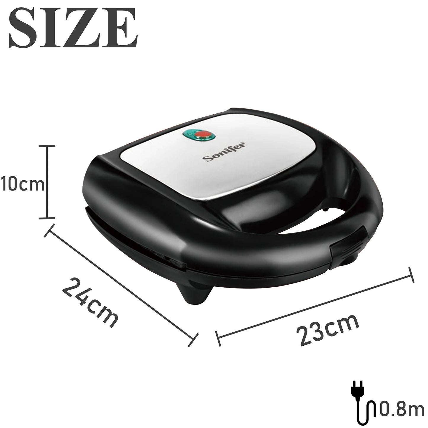 800W Electric Hotdog Machine Maker Iron Stainless Steel Hot Dog Plate Non-stick Breakfast Cake Maker Machine 220V Sonifer