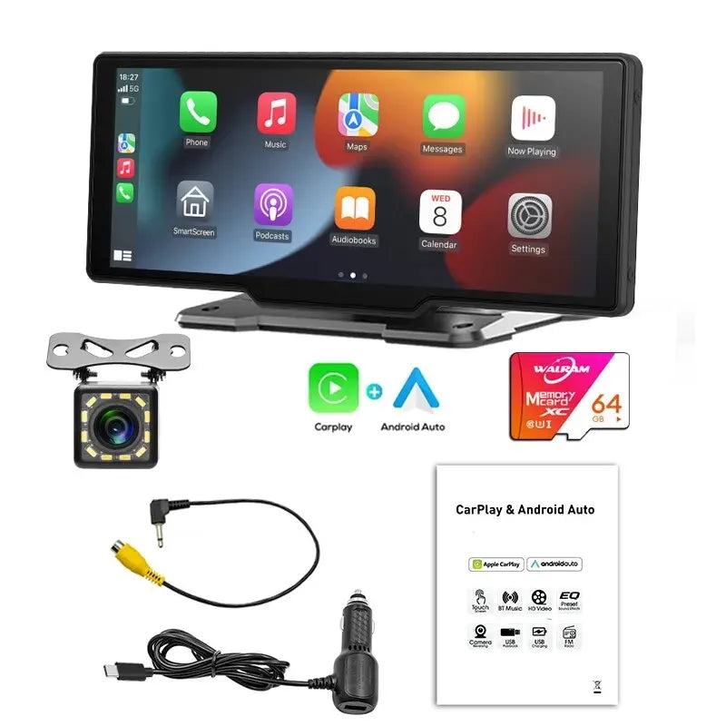 10.26inch Carplay MP5 Player Portable BT Touch Srceen Wireless Carplay Android Auto Car Radio for Apple Or Android Video Stereo