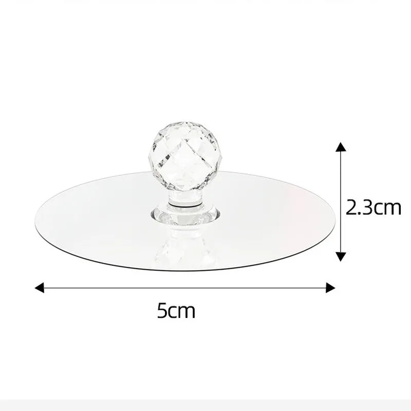 10/2PCS Transparent Crystal Door Knobs Cabinet Drawer Door Knobs Handles Self-adhesive Handle with Hook Function Door Wall Decor