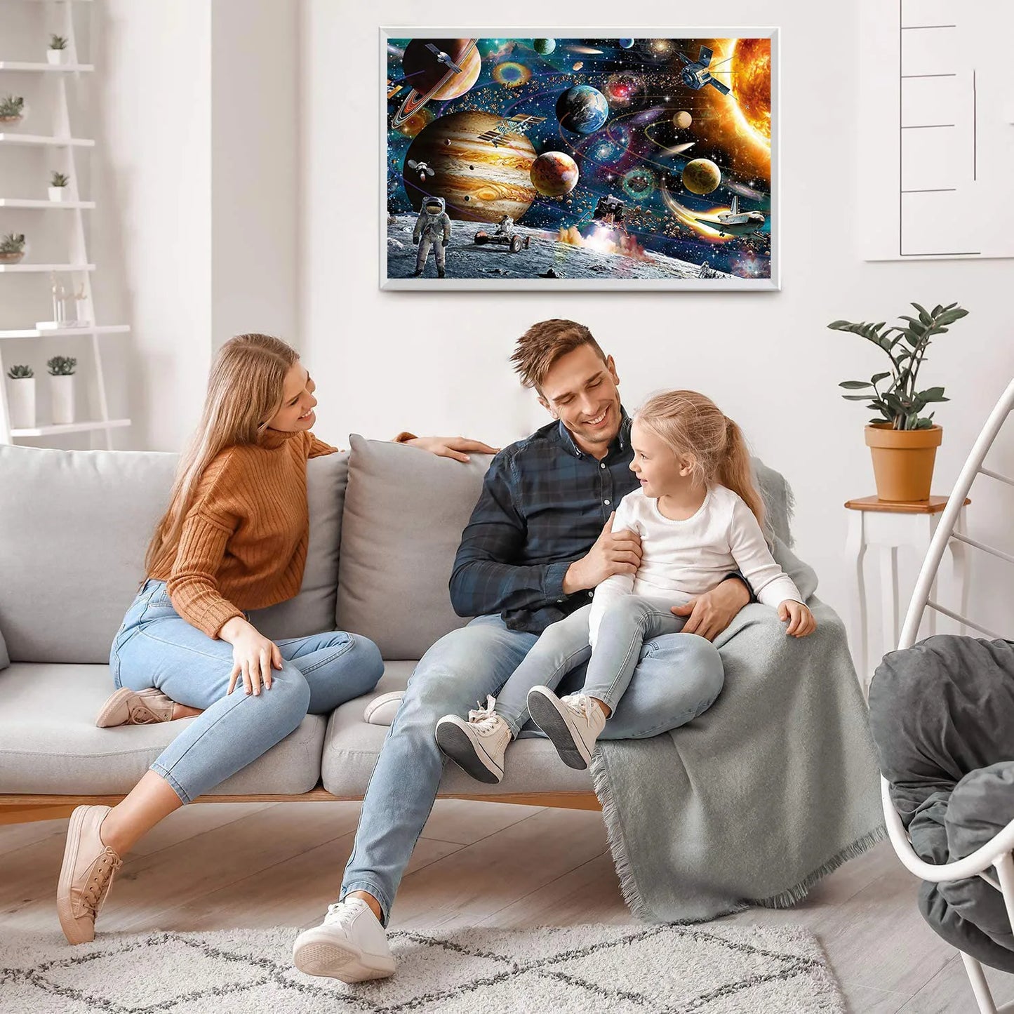 1000 Pieces Space Traveller Jigsaw Puzzle Home Decor Adults Puzzle Games Family Fun Floor Puzzles Educational Toys for Kids