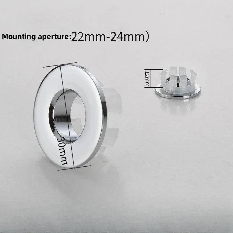 10Pcs Plastic Sink Hole Overflow Cover for Kitchen Bathroom Basin Trim Bath Drain Cap Sink Wash Basin Round Overflow Ring Plug