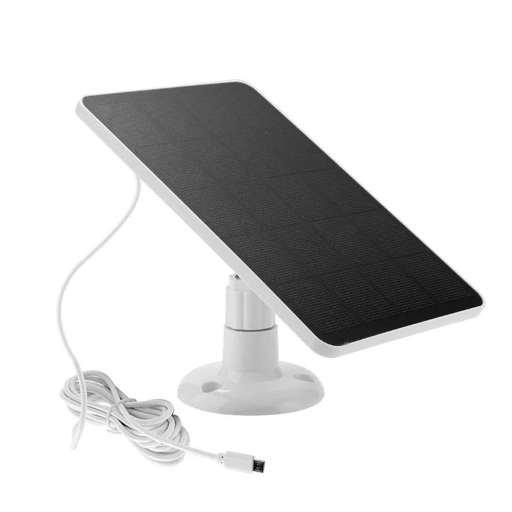 10W 5V Solar Panel 2in1 Micro USB+Type-C Solar Panels Outdoor Solar Cells Chargerfor Security Camera/Small Home Light System
