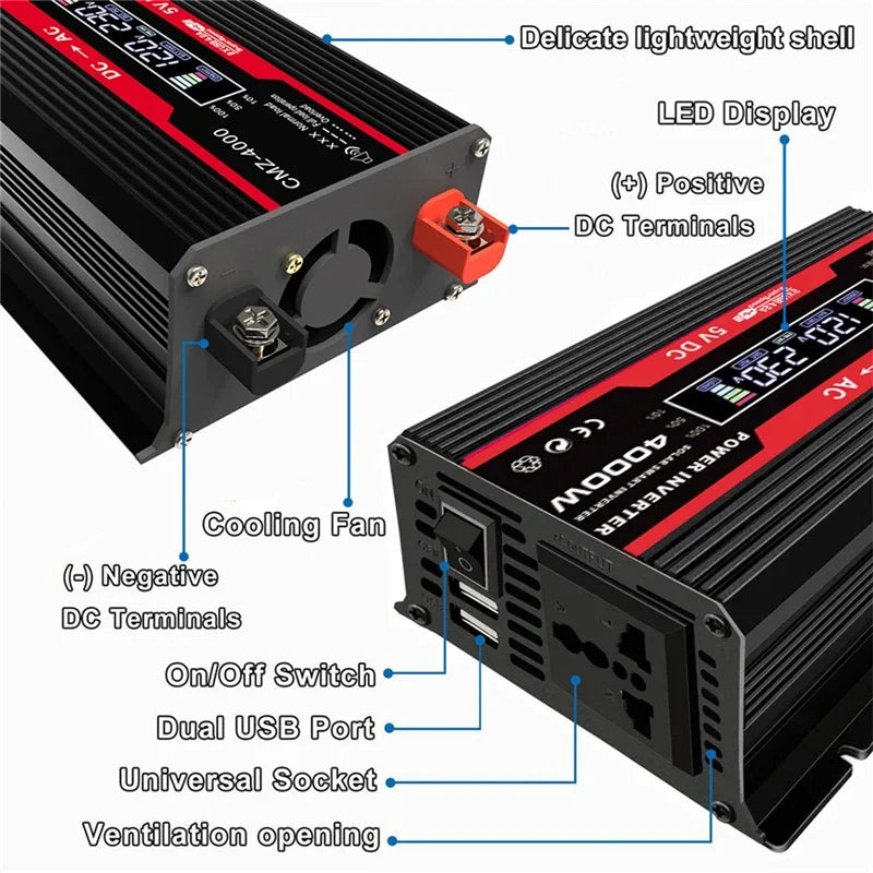 12V Solar Panel Camping Kit Plate Car Accessory Generator With Panels Set 220V Charge Sine Wave Inverter Power energia solar