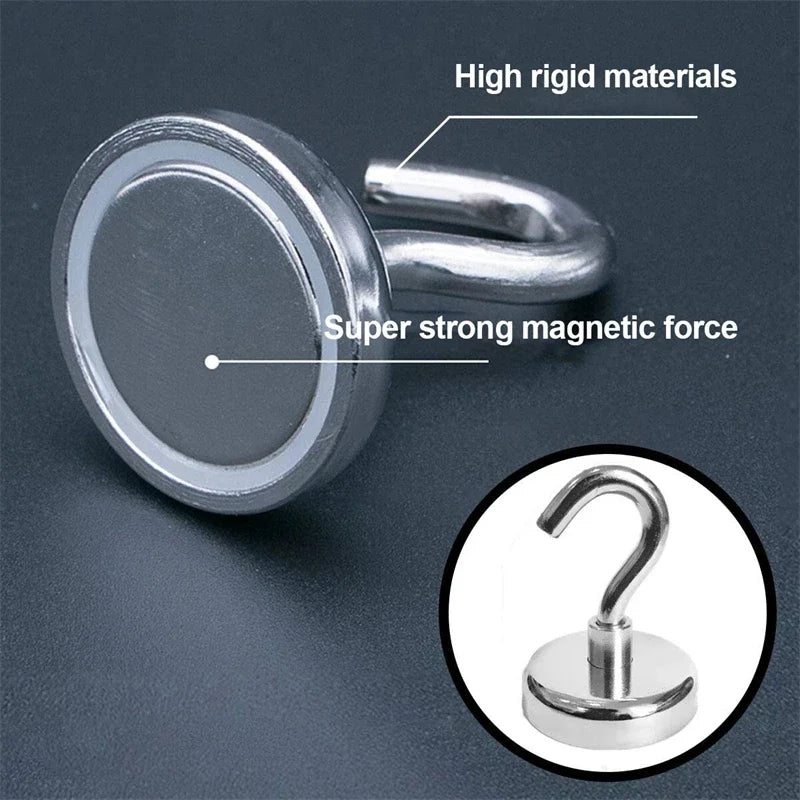 15PCS Powerful Magnetic Hooks Multi-Purpose Storage Hooks Home Kitchen Bar Storage Key Storage Bathroom Accessories