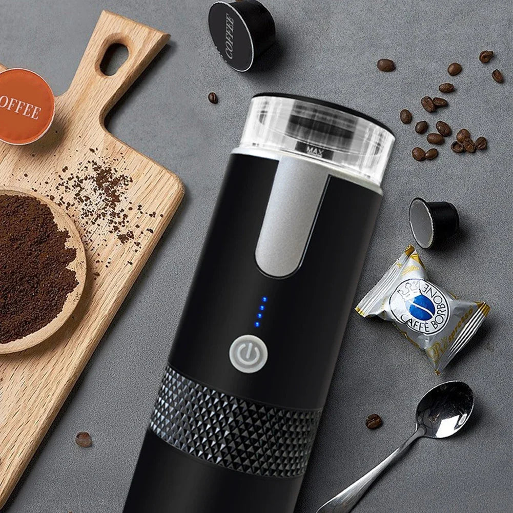 170ML Coffee Maker Portable Espresso Maker Car Coffee Machine Compatible with Capsule & Ground Coffee for Camping Travel Hiking