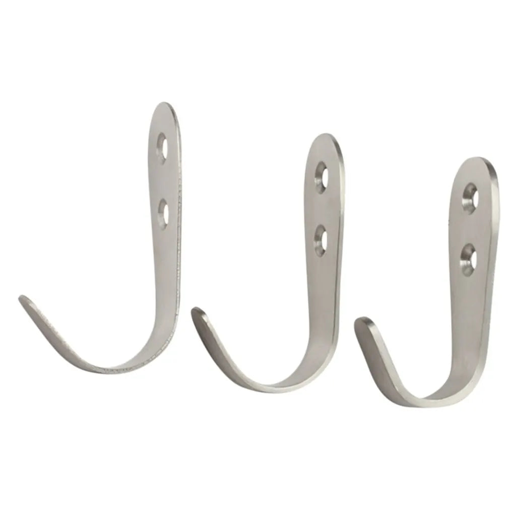 1PC Door Hook Kitchen Cabinet Clothes Wall Hangers Organizer Holds House Storage Robe Hooks Bathroom Hardware Steel Modern Nail