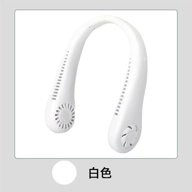 1PC Fan Long Battery Lif New Mini Neck Portable No Bladeless Hanging Neck Rechargeable Air Cooler 3 Speed Mini Summer Sport Fan