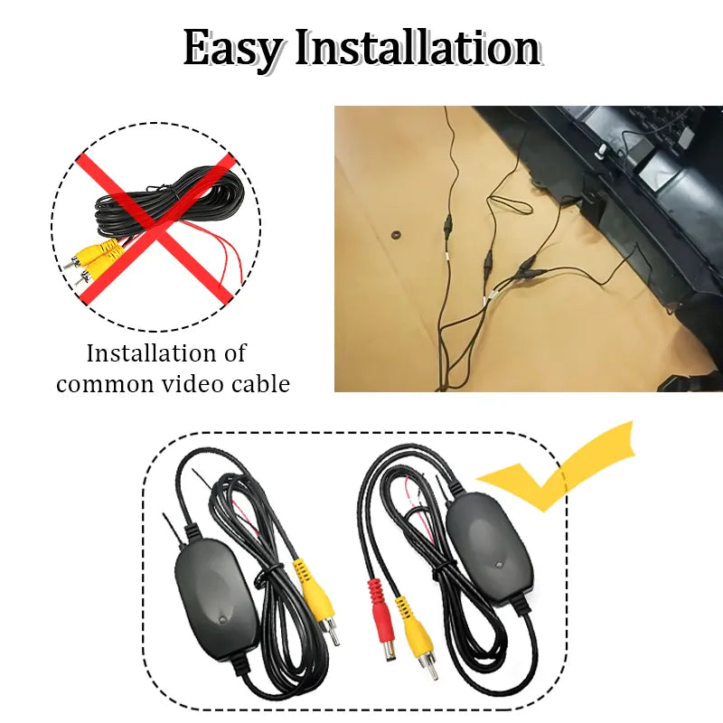 2.4G Wireless Car Rear View Camera Color Video Transmitter Receiver Kit 12V For Multimedia Monitor Rearview Camera