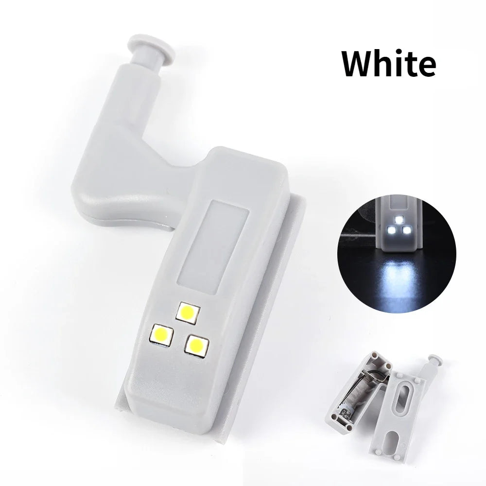 20/5PCS Under Cabinet Light LED Inner Hinge Lamp Universal Wardrobe Cupboard Door Sensor Light Bedroom Kitchen Closet Night Lamp