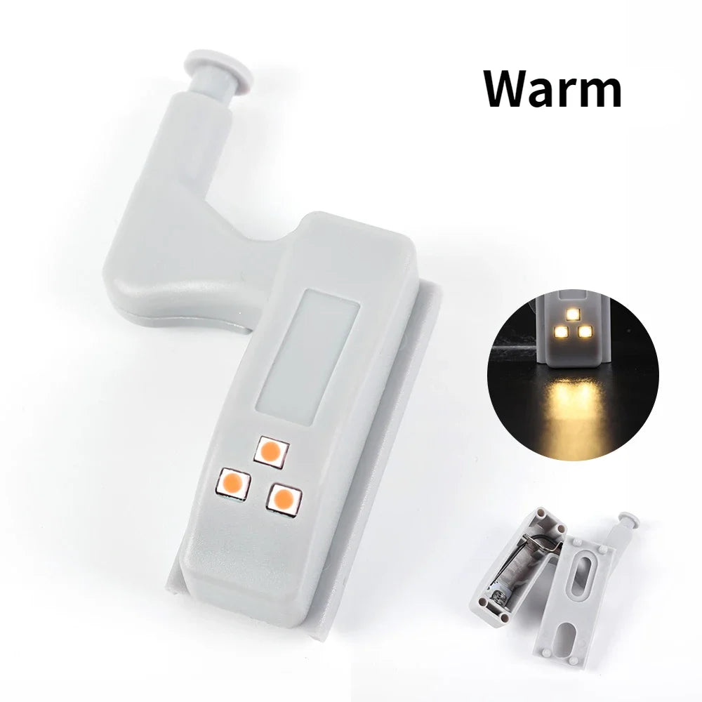 20/5PCS Under Cabinet Light LED Inner Hinge Lamp Universal Wardrobe Cupboard Door Sensor Light Bedroom Kitchen Closet Night Lamp