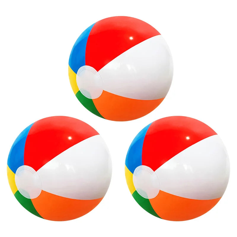 3 Pcs Inflatable Beach Ball Colorful Balloons Swimming Pool Party Water Game Beach Sports Ball Fun Toys for Kids