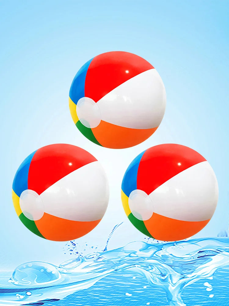 3 Pcs Inflatable Beach Ball Colorful Balloons Swimming Pool Party Water Game Beach Sports Ball Fun Toys for Kids