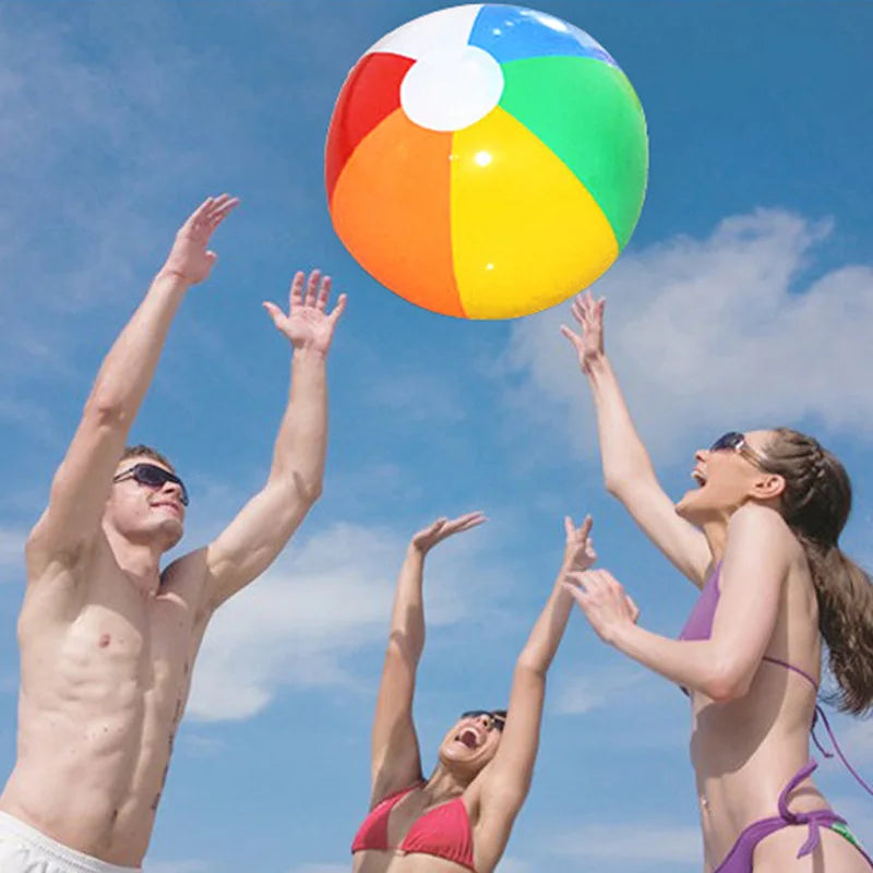3 Pcs Inflatable Beach Ball Colorful Balloons Swimming Pool Party Water Game Beach Sports Ball Fun Toys for Kids