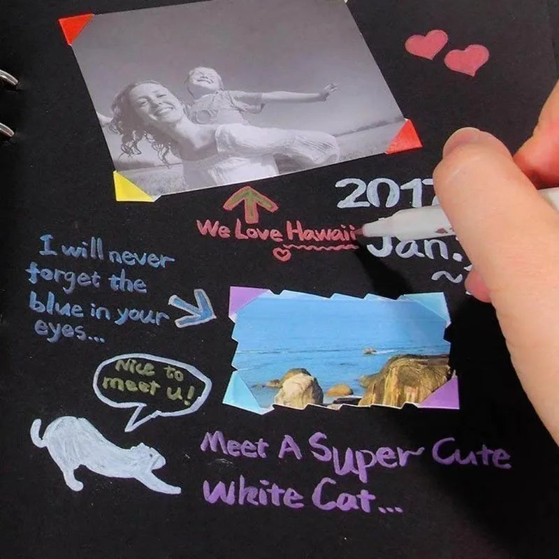 30/80 Pages Photo Albums 80 Black Pages Memory Books A4 Craft Paper DIY Scrapbooking Picture Wedding Birthday Childrens Gift