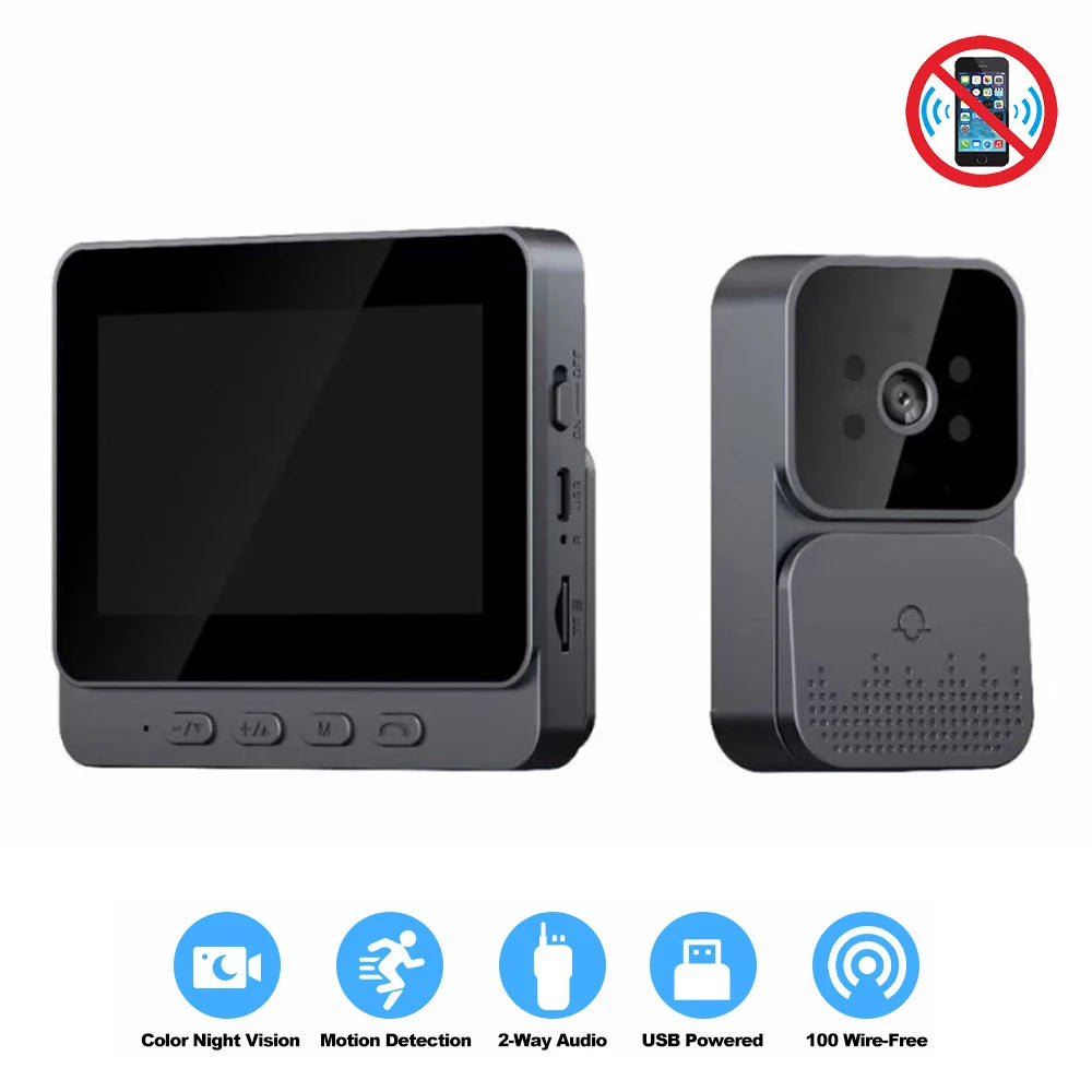 4.3 Inch WiFi Video Doorbell Wireless HD Screen Camera Security Smart Home Door Bell Infrared night vision Intercom for Home