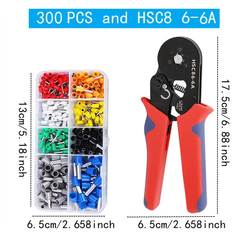 400-2120PCS Box,VE Tubular Crimp Terminals,Wire Insulated Terminator,Block Cord End Connector,Electrical Tube Terminal
