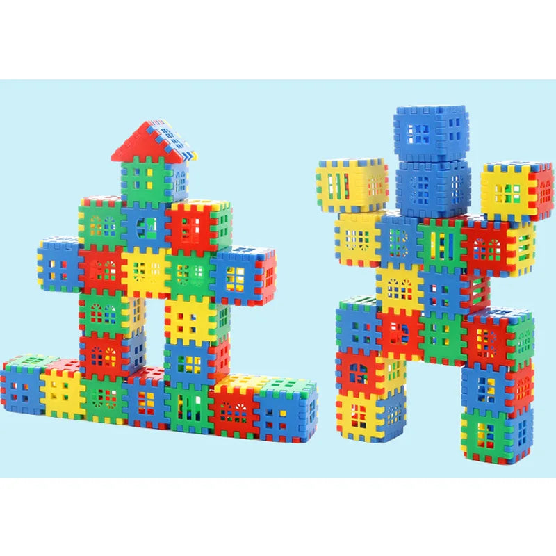 50pcs/lot Building Blocks Baby Paradise House spelling puzzle blocks City DIY Creative Model Figures Educational Kids Toys