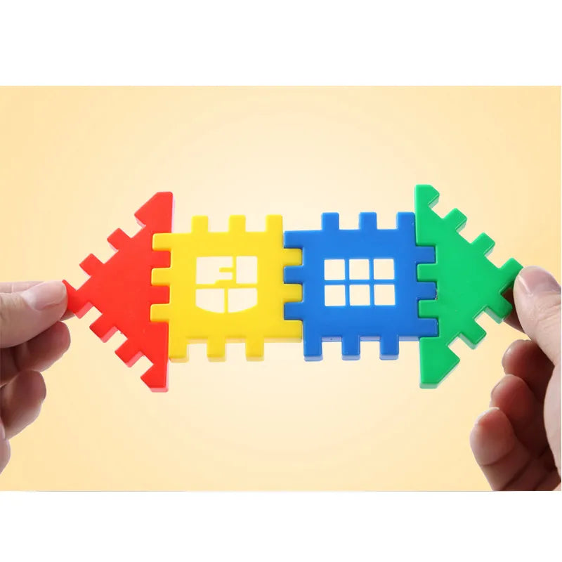50pcs/lot Building Blocks Baby Paradise House spelling puzzle blocks City DIY Creative Model Figures Educational Kids Toys
