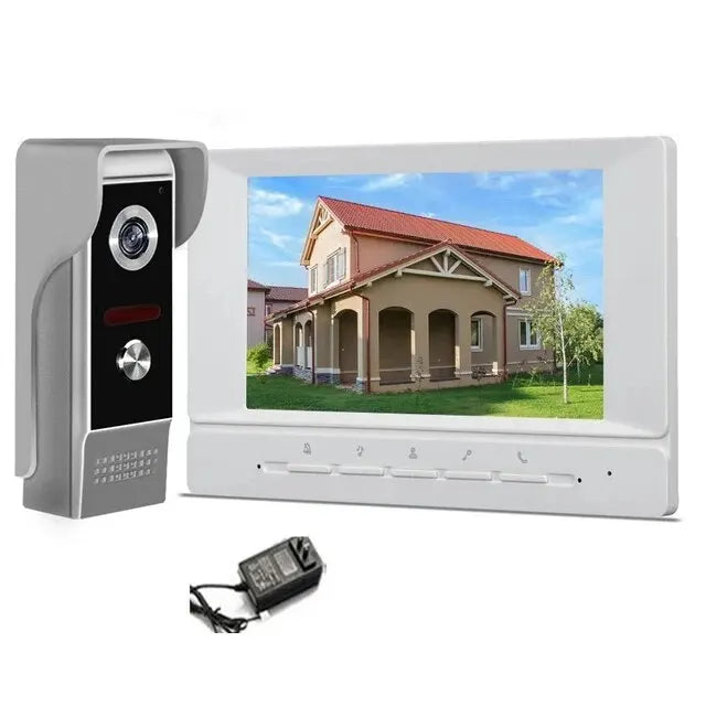 7 Inch Wired Video Intercom With Camera Doorbell Waterproof Apartment Security Protection Private Residential Support Unlock Mon