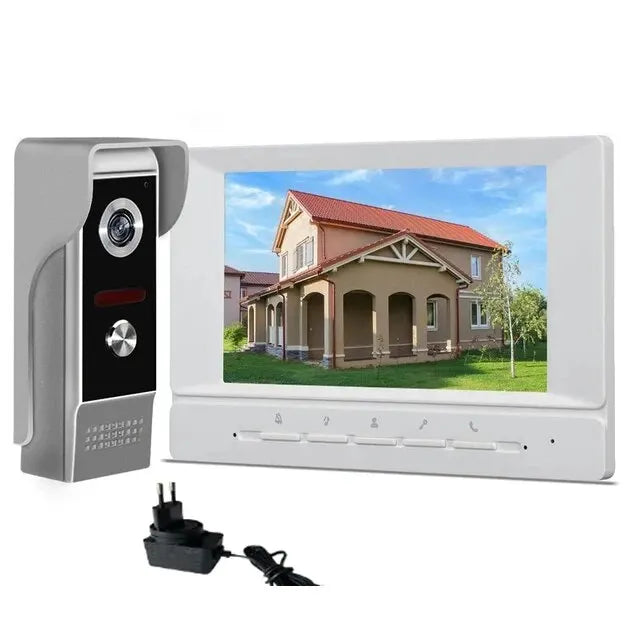 7 Inch Wired Video Intercom With Camera Doorbell Waterproof Apartment Security Protection Private Residential Support Unlock Mon