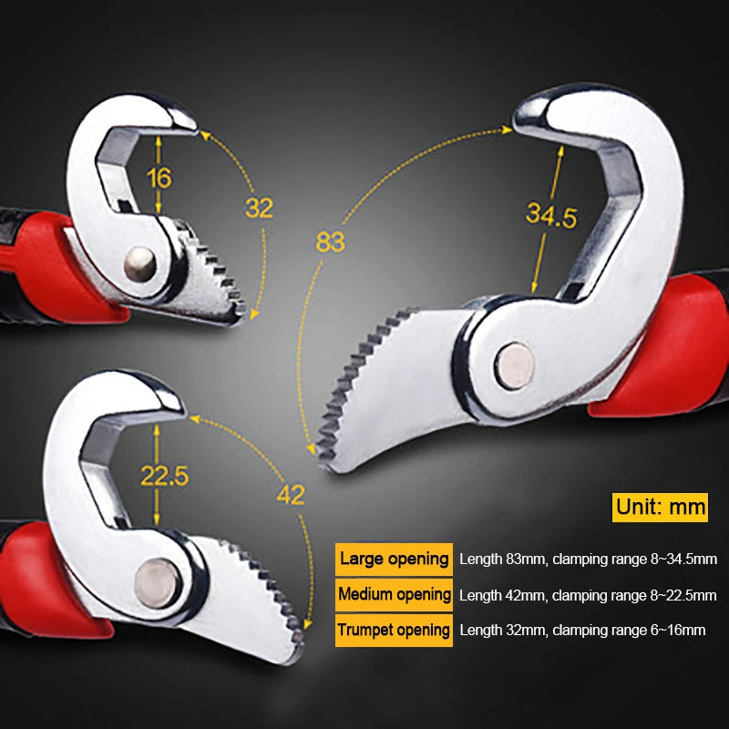 9-32mm Universal Wrench Tool Adjustable Universal Multi-Function Portable Torque Ratchet Oil Filter Opening Spanner Hand Tools