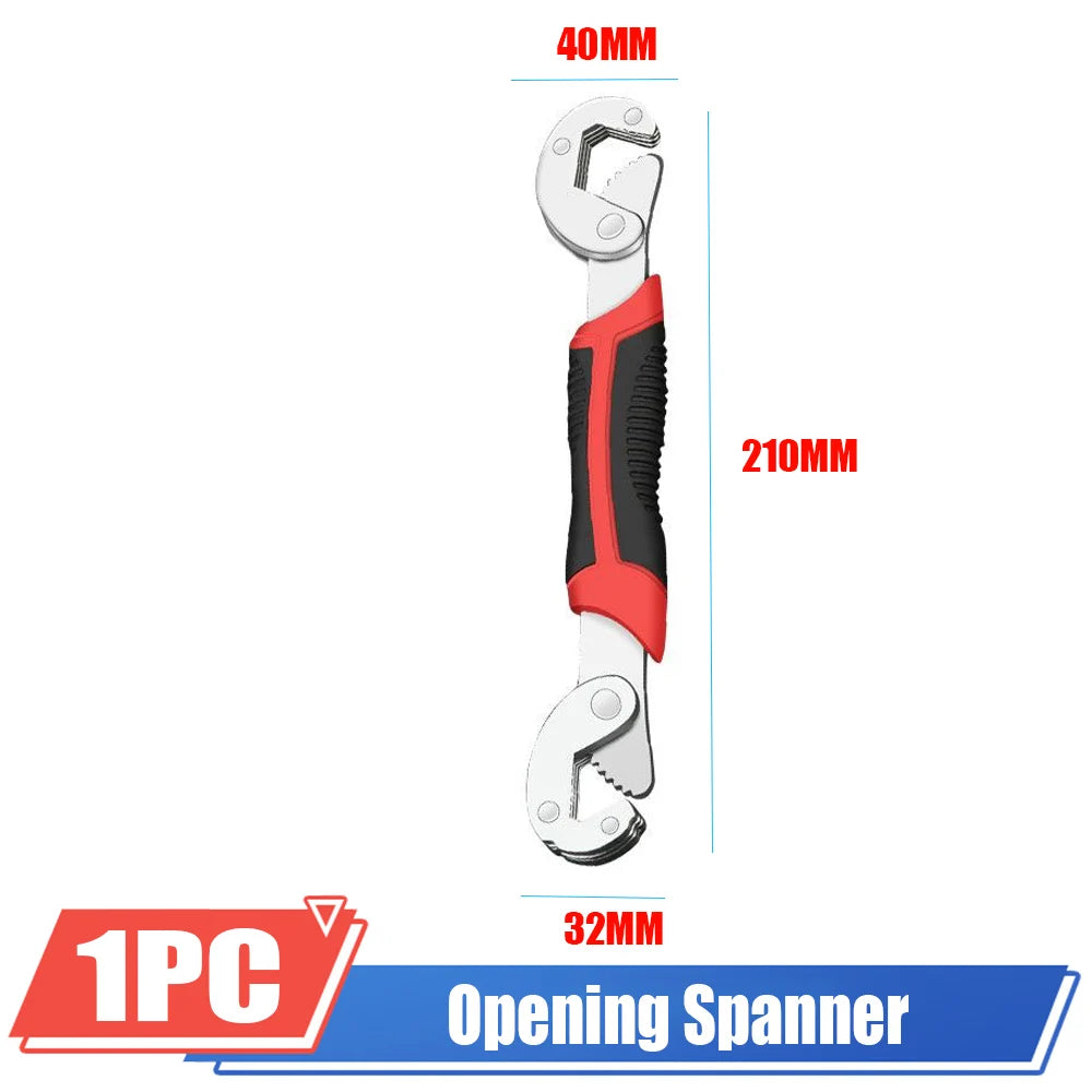 9-32mm Universal Wrench Tool Adjustable Universal Multi-Function Portable Torque Ratchet Oil Filter Opening Spanner Hand Tools