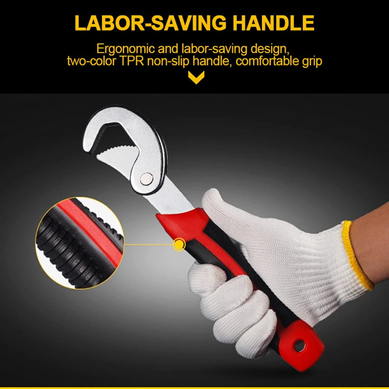 9-32mm Universal Wrench Tool Adjustable Universal Multi-Function Portable Torque Ratchet Oil Filter Opening Spanner Hand Tools