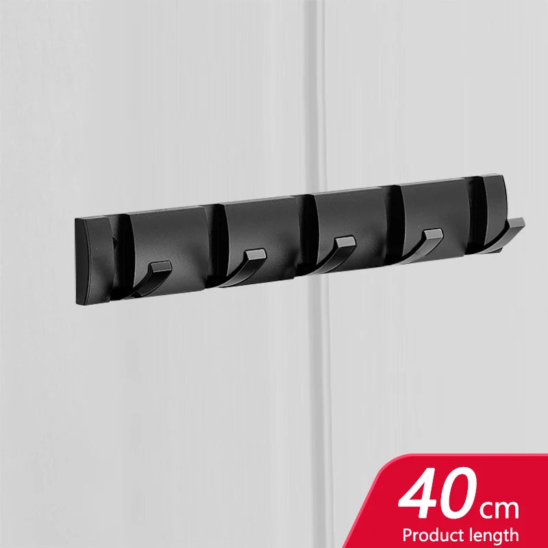 Black Golden Folding Robe Hooks Towel Hanger Nail Free Installation Wall Rack Hooks Coat Clothes Holder for Bathroom Kitchen