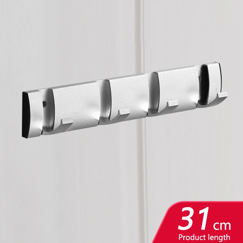 Black Golden Folding Robe Hooks Towel Hanger Nail Free Installation Wall Rack Hooks Coat Clothes Holder for Bathroom Kitchen