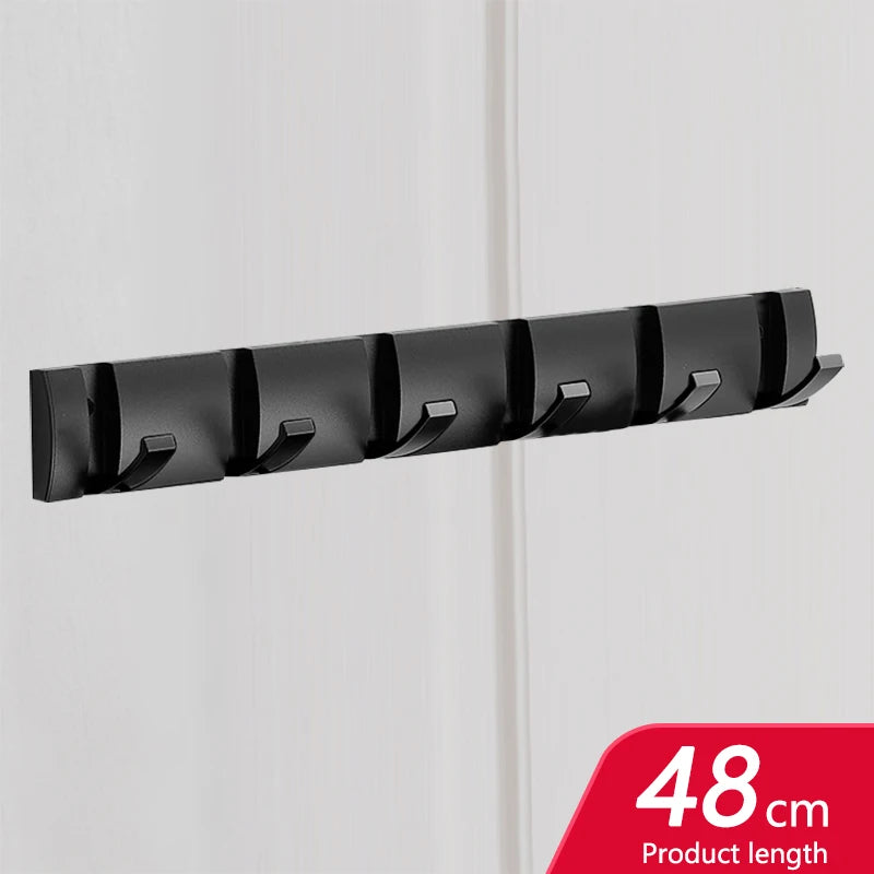 Black Golden Folding Robe Hooks Towel Hanger Nail Free Installation Wall Rack Hooks Coat Clothes Holder for Bathroom Kitchen