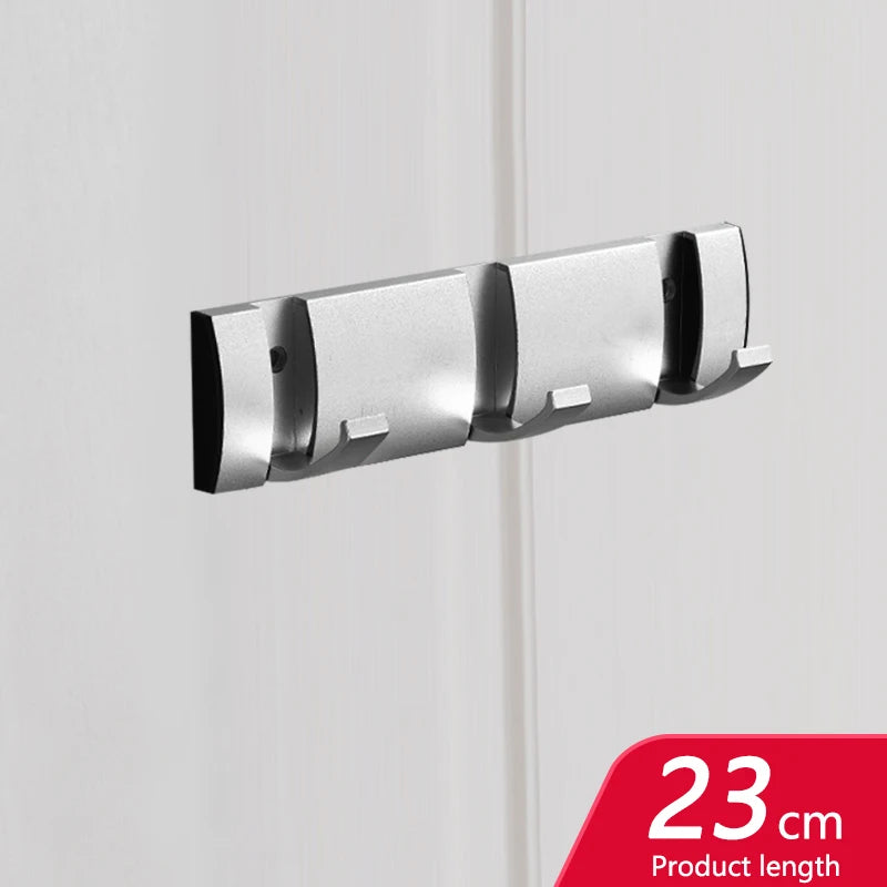 Black Golden Folding Robe Hooks Towel Hanger Nail Free Installation Wall Rack Hooks Coat Clothes Holder for Bathroom Kitchen