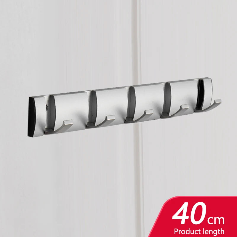 Black Golden Folding Robe Hooks Towel Hanger Nail Free Installation Wall Rack Hooks Coat Clothes Holder for Bathroom Kitchen