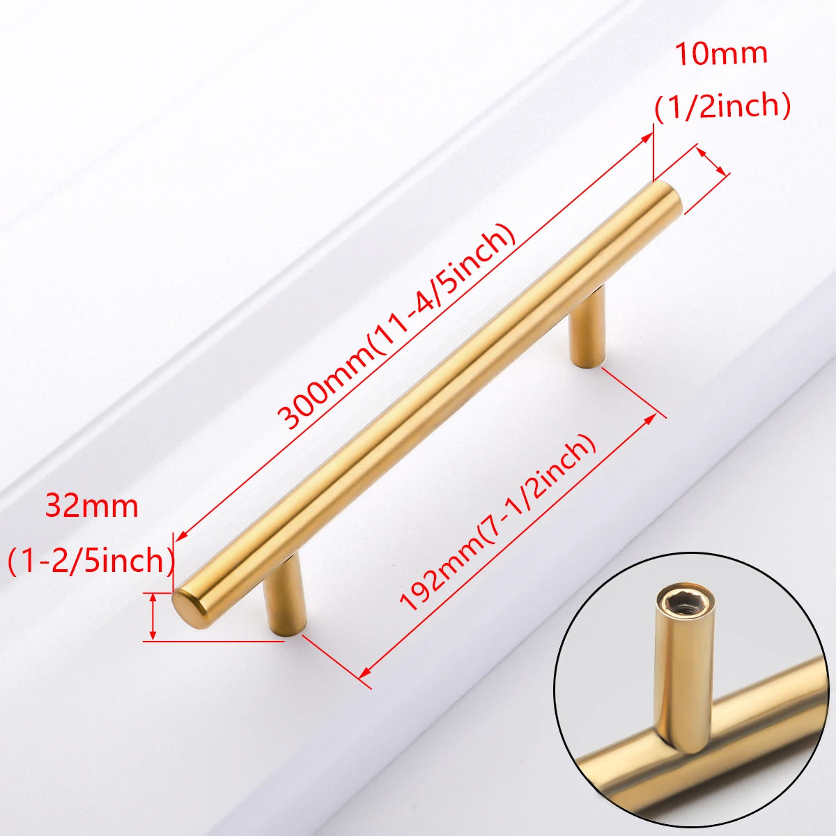 Black Golden Silver Handle Stainless Steel Kitchen Cabinet Door Knob Furniture Drawer Pull Hardware Pulls T Bar Handle