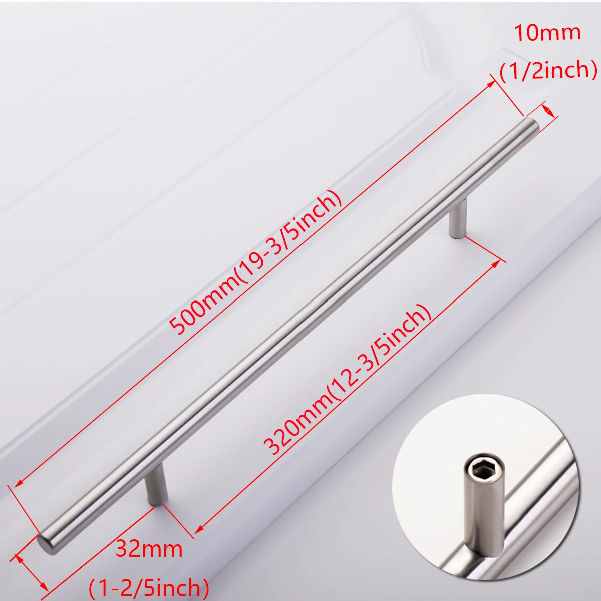 Black Golden Silver Handle Stainless Steel Kitchen Cabinet Door Knob Furniture Drawer Pull Hardware Pulls T Bar Handle