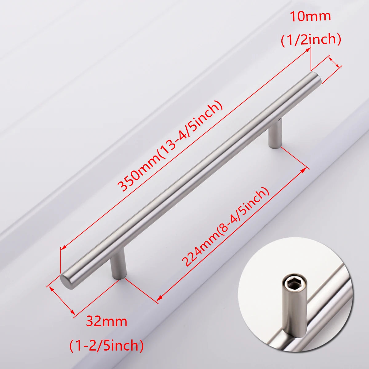 Black Golden Silver Handle Stainless Steel Kitchen Cabinet Door Knob Furniture Drawer Pull Hardware Pulls T Bar Handle