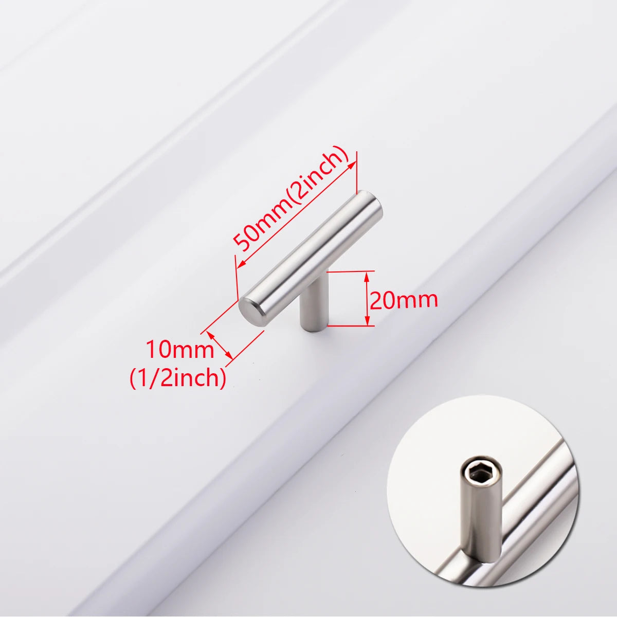 Black Golden Silver Handle Stainless Steel Kitchen Cabinet Door Knob Furniture Drawer Pull Hardware Pulls T Bar Handle