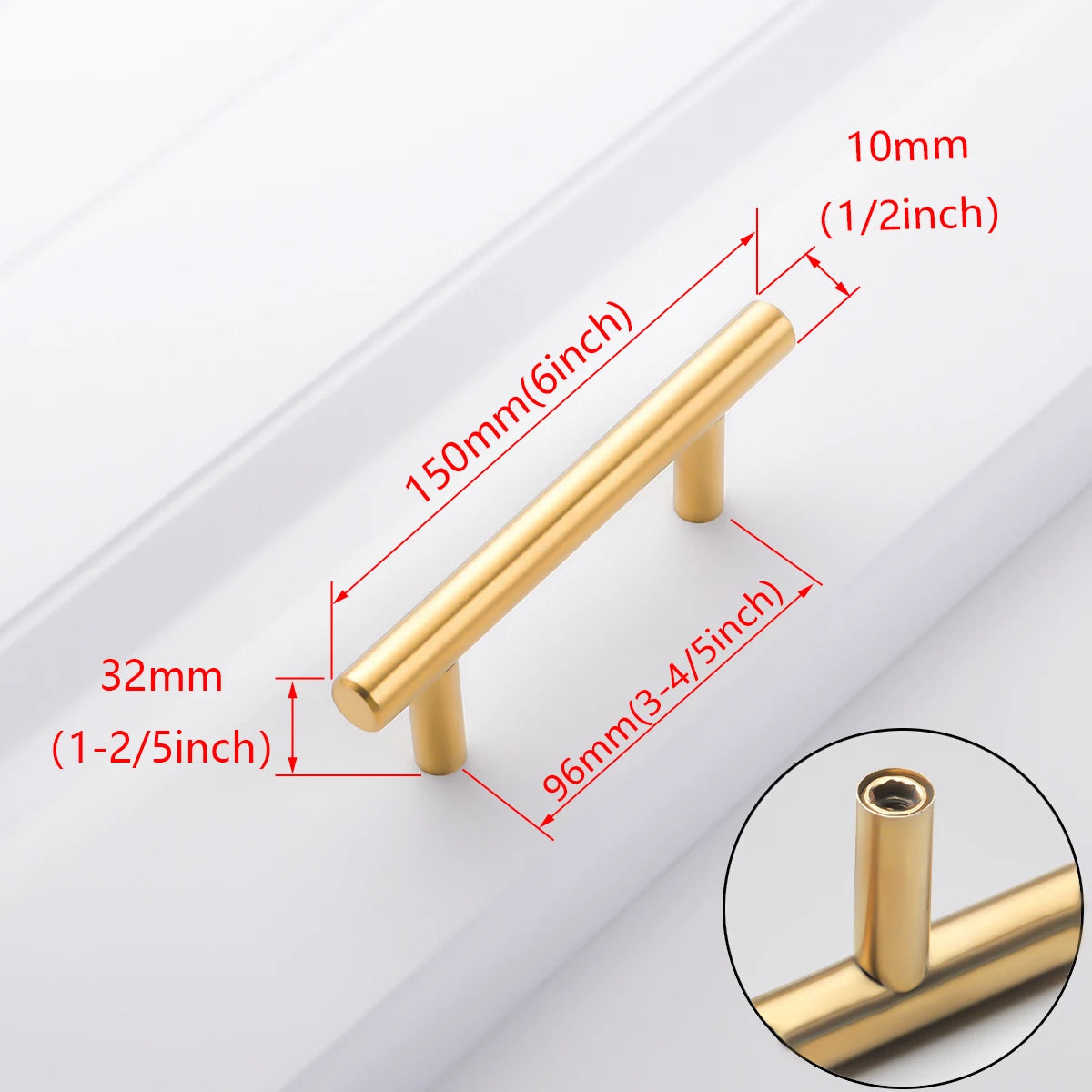 Black Golden Silver Handle Stainless Steel Kitchen Cabinet Door Knob Furniture Drawer Pull Hardware Pulls T Bar Handle