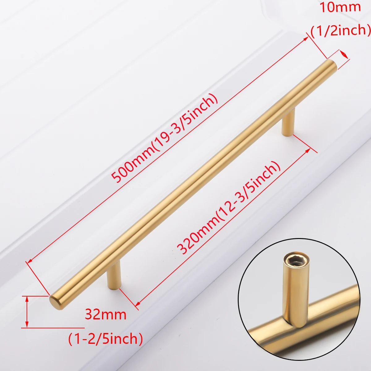 Black Golden Silver Handle Stainless Steel Kitchen Cabinet Door Knob Furniture Drawer Pull Hardware Pulls T Bar Handle