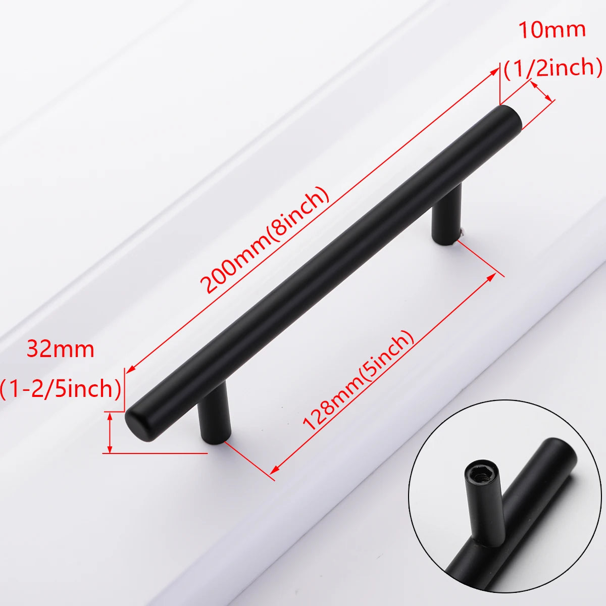 Black Golden Silver Handle Stainless Steel Kitchen Cabinet Door Knob Furniture Drawer Pull Hardware Pulls T Bar Handle