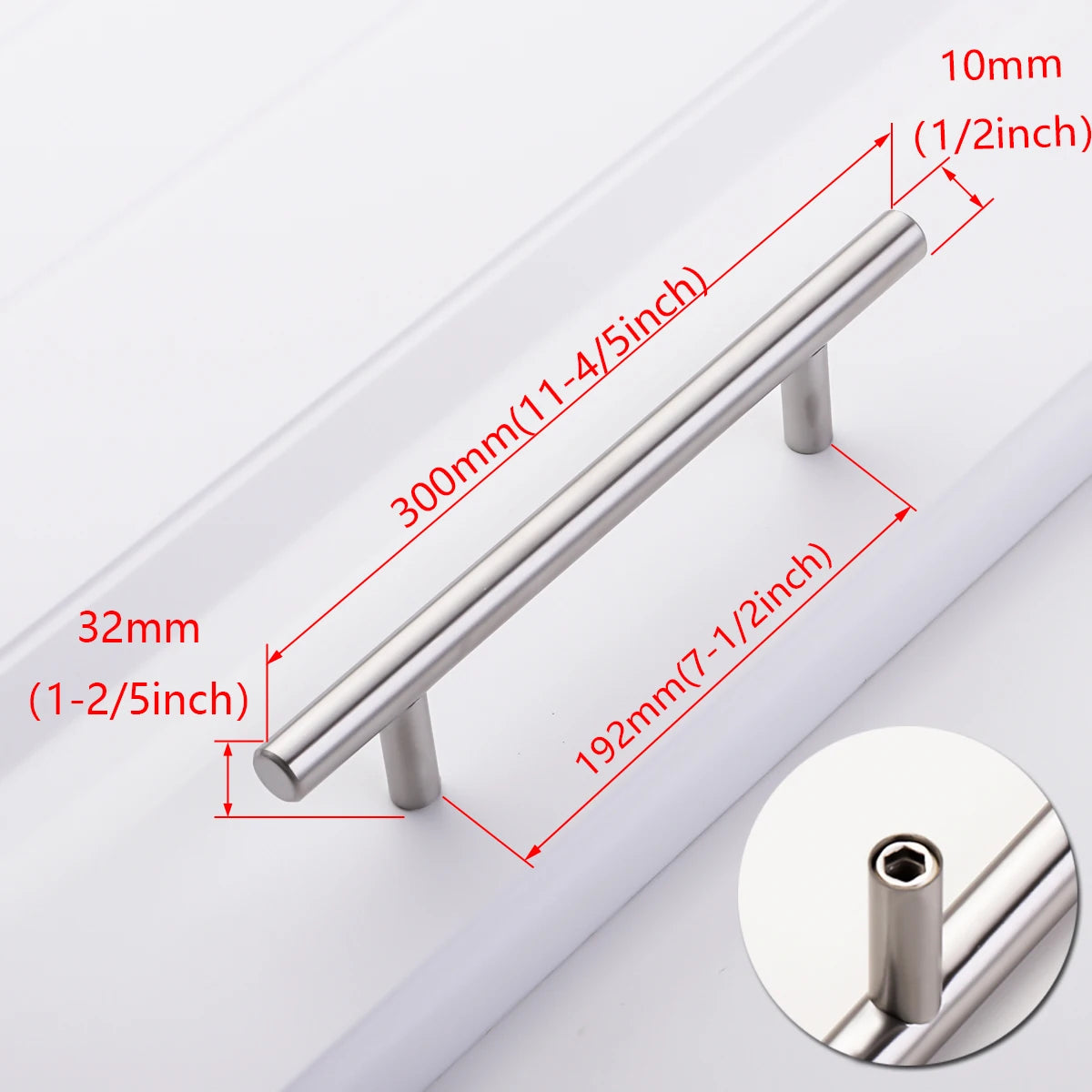 Black Golden Silver Handle Stainless Steel Kitchen Cabinet Door Knob Furniture Drawer Pull Hardware Pulls T Bar Handle