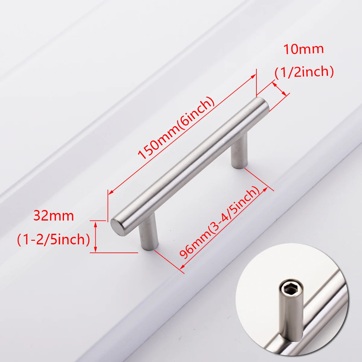 Black Golden Silver Handle Stainless Steel Kitchen Cabinet Door Knob Furniture Drawer Pull Hardware Pulls T Bar Handle