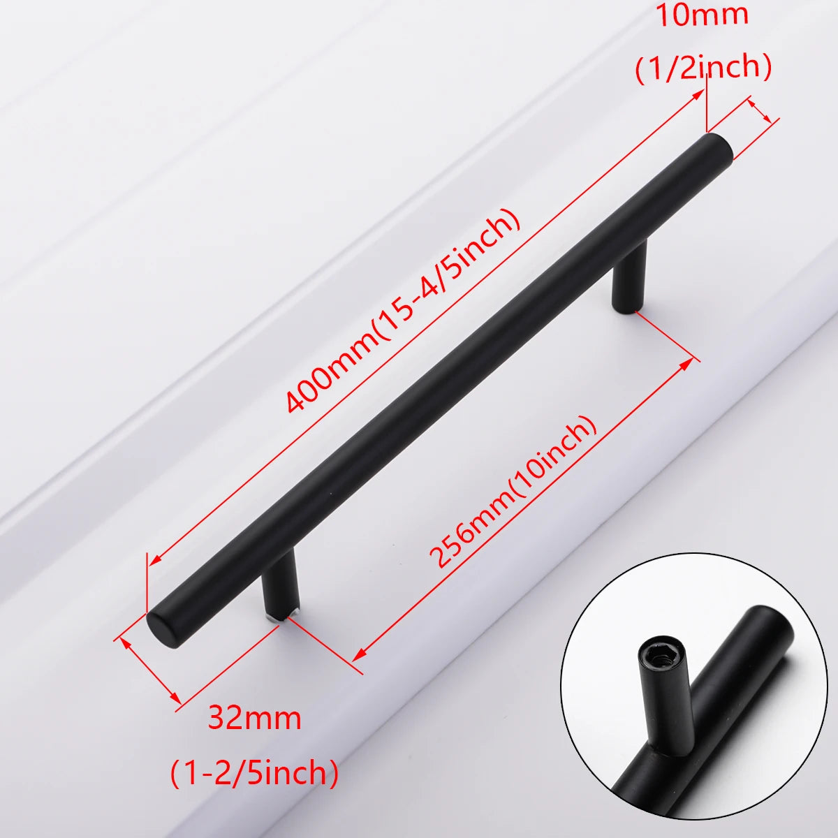 Black Golden Silver Handle Stainless Steel Kitchen Cabinet Door Knob Furniture Drawer Pull Hardware Pulls T Bar Handle