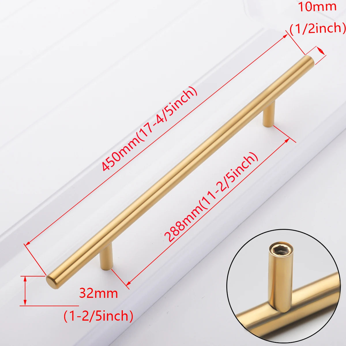 Black Golden Silver Handle Stainless Steel Kitchen Cabinet Door Knob Furniture Drawer Pull Hardware Pulls T Bar Handle