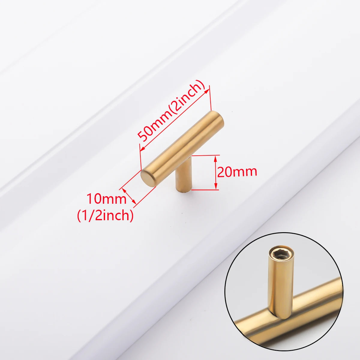 Black Golden Silver Handle Stainless Steel Kitchen Cabinet Door Knob Furniture Drawer Pull Hardware Pulls T Bar Handle