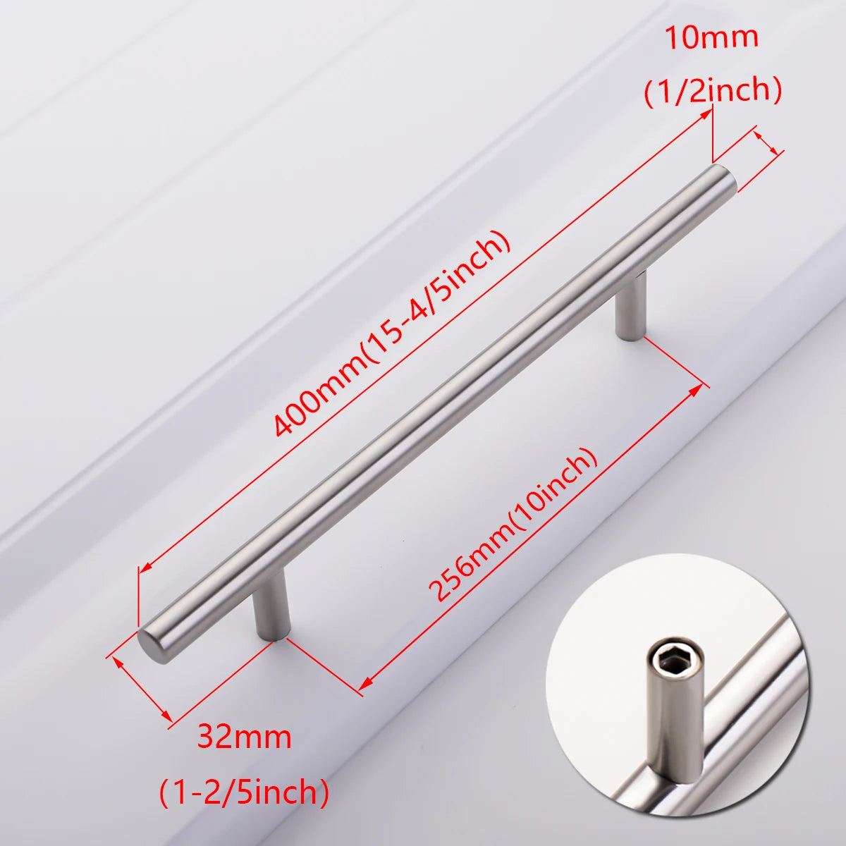 Black Golden Silver Handle Stainless Steel Kitchen Cabinet Door Knob Furniture Drawer Pull Hardware Pulls T Bar Handle