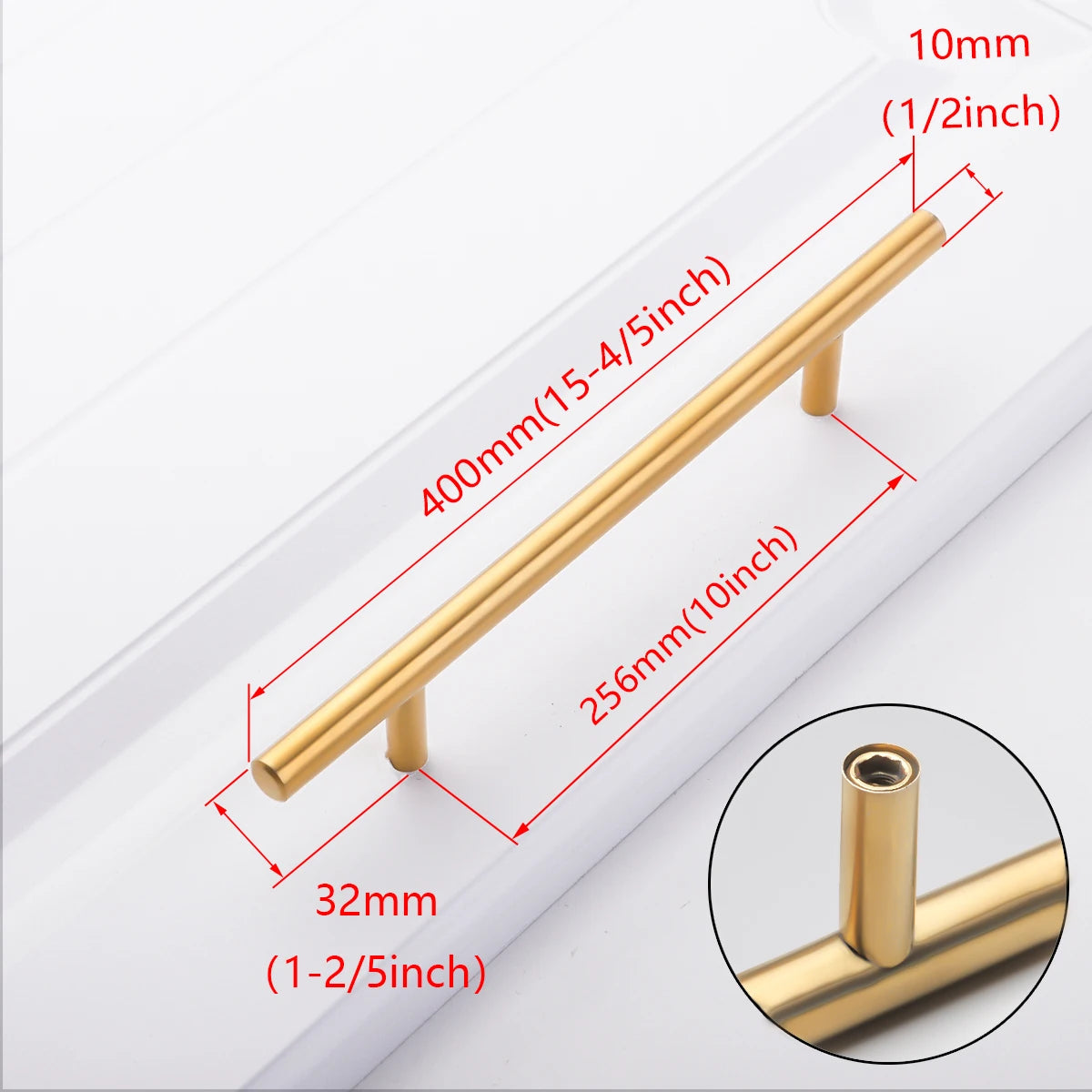 Black Golden Silver Handle Stainless Steel Kitchen Cabinet Door Knob Furniture Drawer Pull Hardware Pulls T Bar Handle