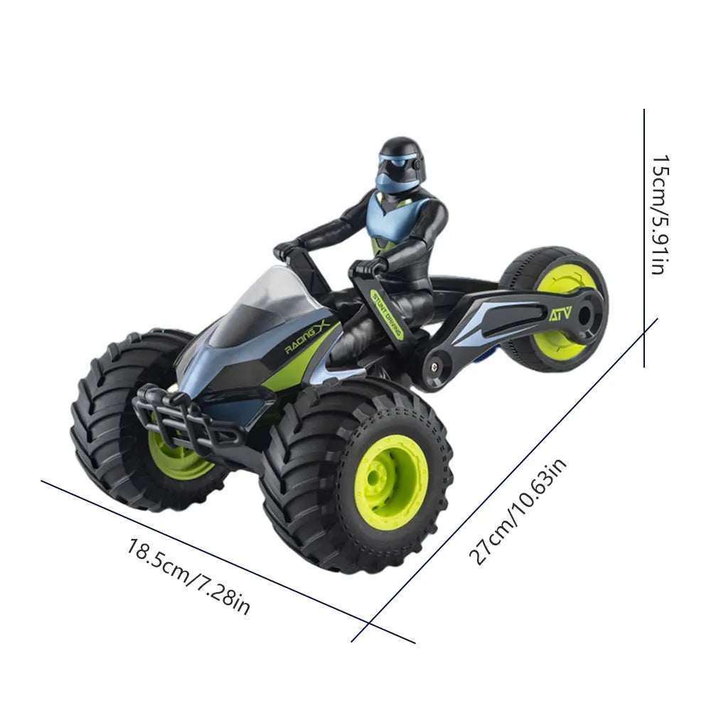 Children'S Toys 2.4g Remote Control Transforming Motorcycle 360 ° Rotation Upside Down Walking Stunt Drift Motorcycle Gifts