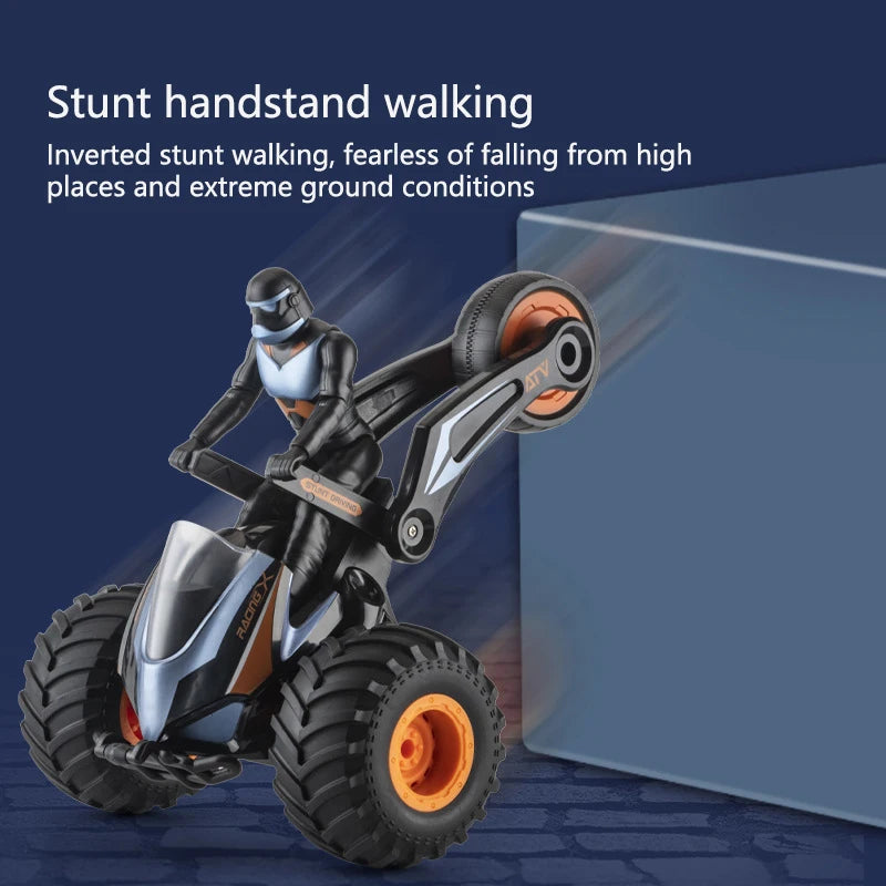 Children'S Toys 2.4g Remote Control Transforming Motorcycle 360 ° Rotation Upside Down Walking Stunt Drift Motorcycle Gifts