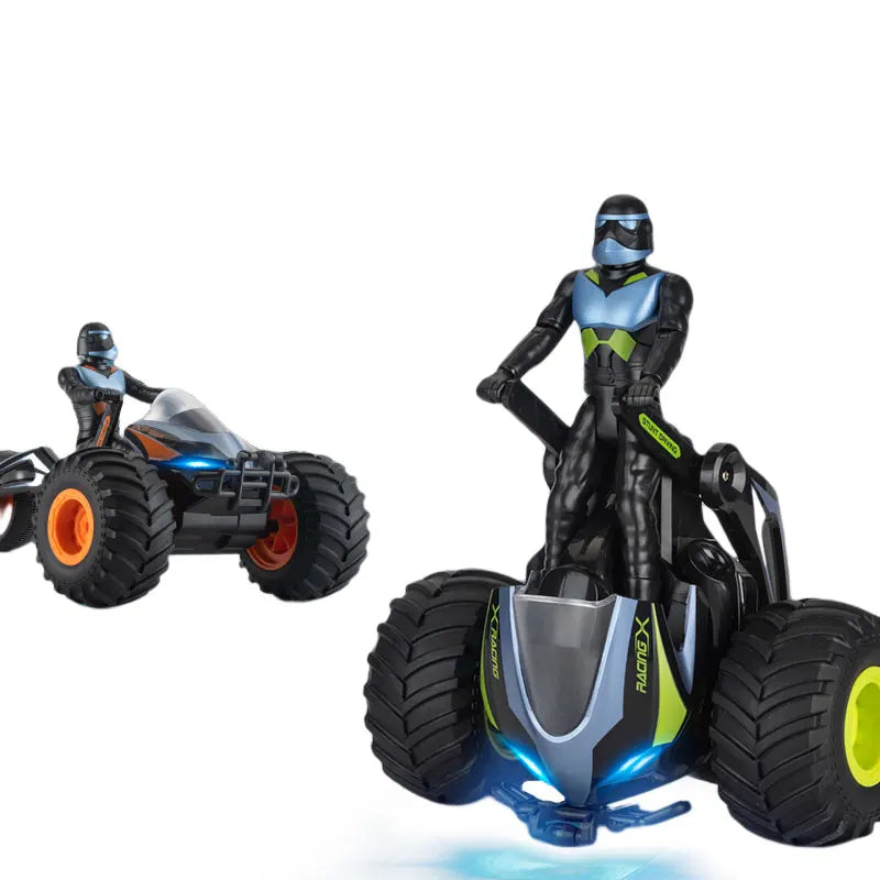 Children'S Toys 2.4g Remote Control Transforming Motorcycle 360 ° Rotation Upside Down Walking Stunt Drift Motorcycle Gifts